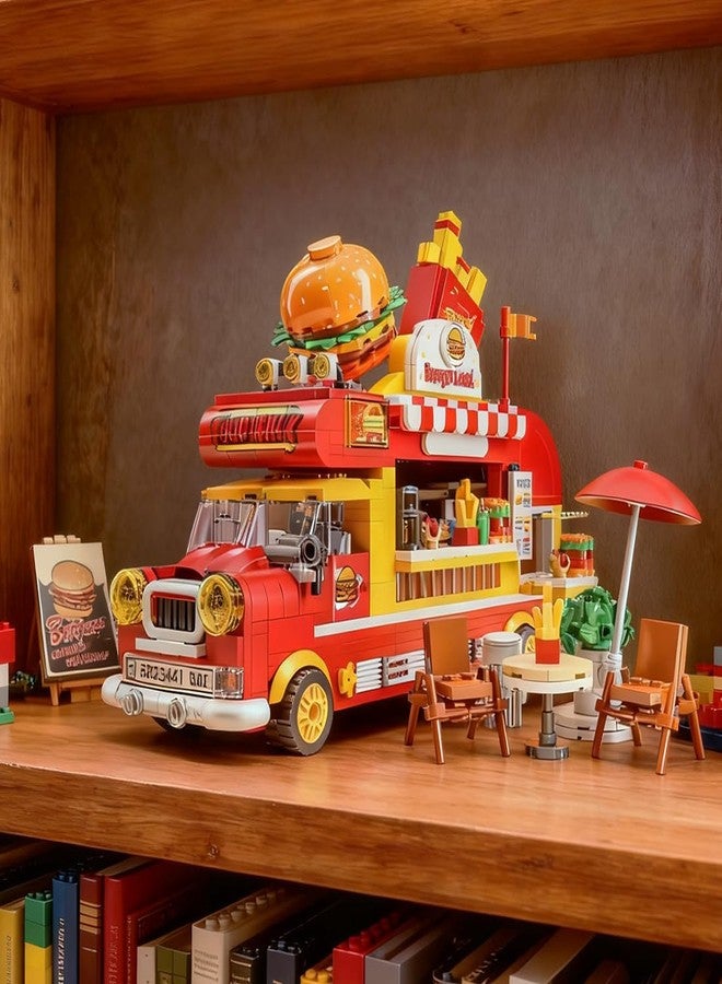 Mov stone Friends Burger Truck Building Set - Compatible with Lego City, Creative Fast Food Truck Playset for Girls, Fun Pretend Play Gift for Kids Ages 6+ - Image 5